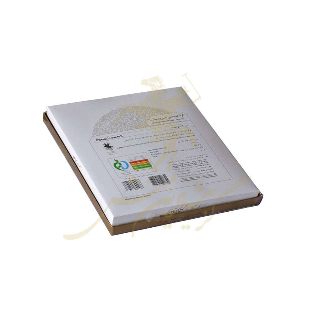 گز آردی گل درشت پسته 40 درصد خلال بیدمشکی با گیاه ترنجبین و گز علفی 500 گرمی