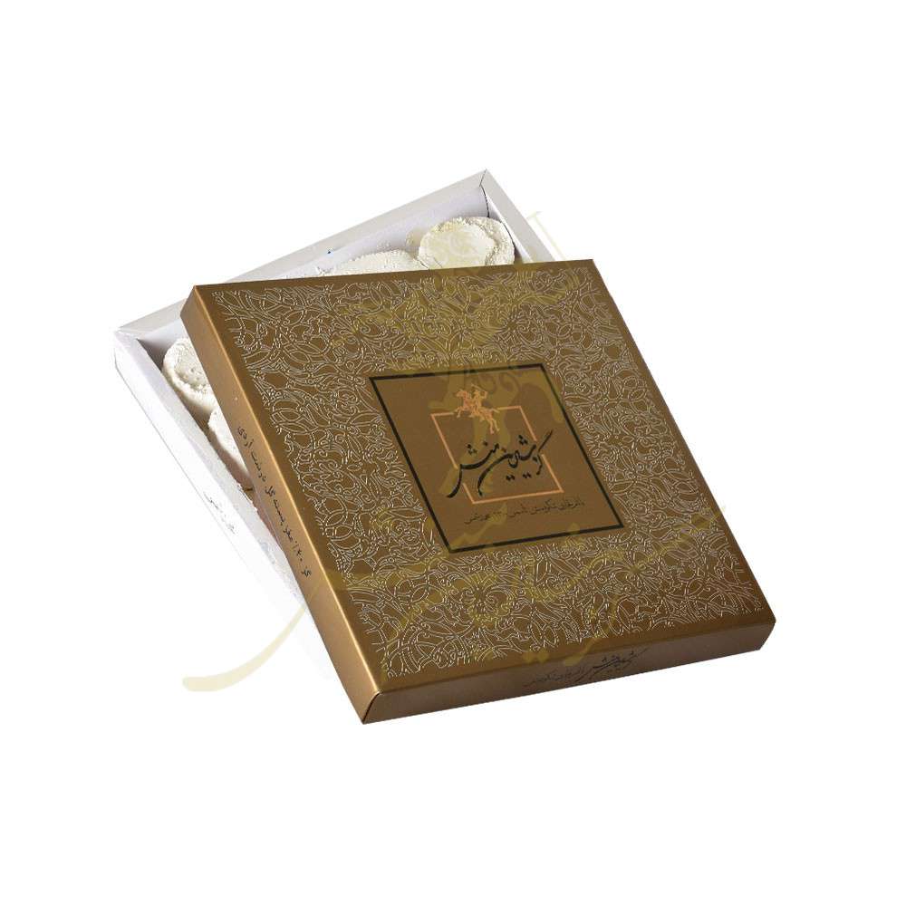 گز آردی گل درشت پسته 40 درصد خلال بیدمشکی با گیاه ترنجبین و گز علفی 500 گرمی